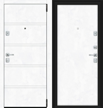 Дверь элитные металлическая Порта M-8 Snow Art/Snow Art/Лунный камень